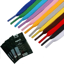 Fashion flat shoe rope elastic shoe string polyester nylon shoelace packaging